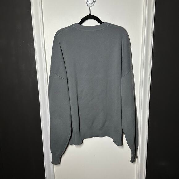 Drew House Men's Gray Painted Mascot Crewneck Sweater Size XXL Smiley Face - Picture 7 of 11